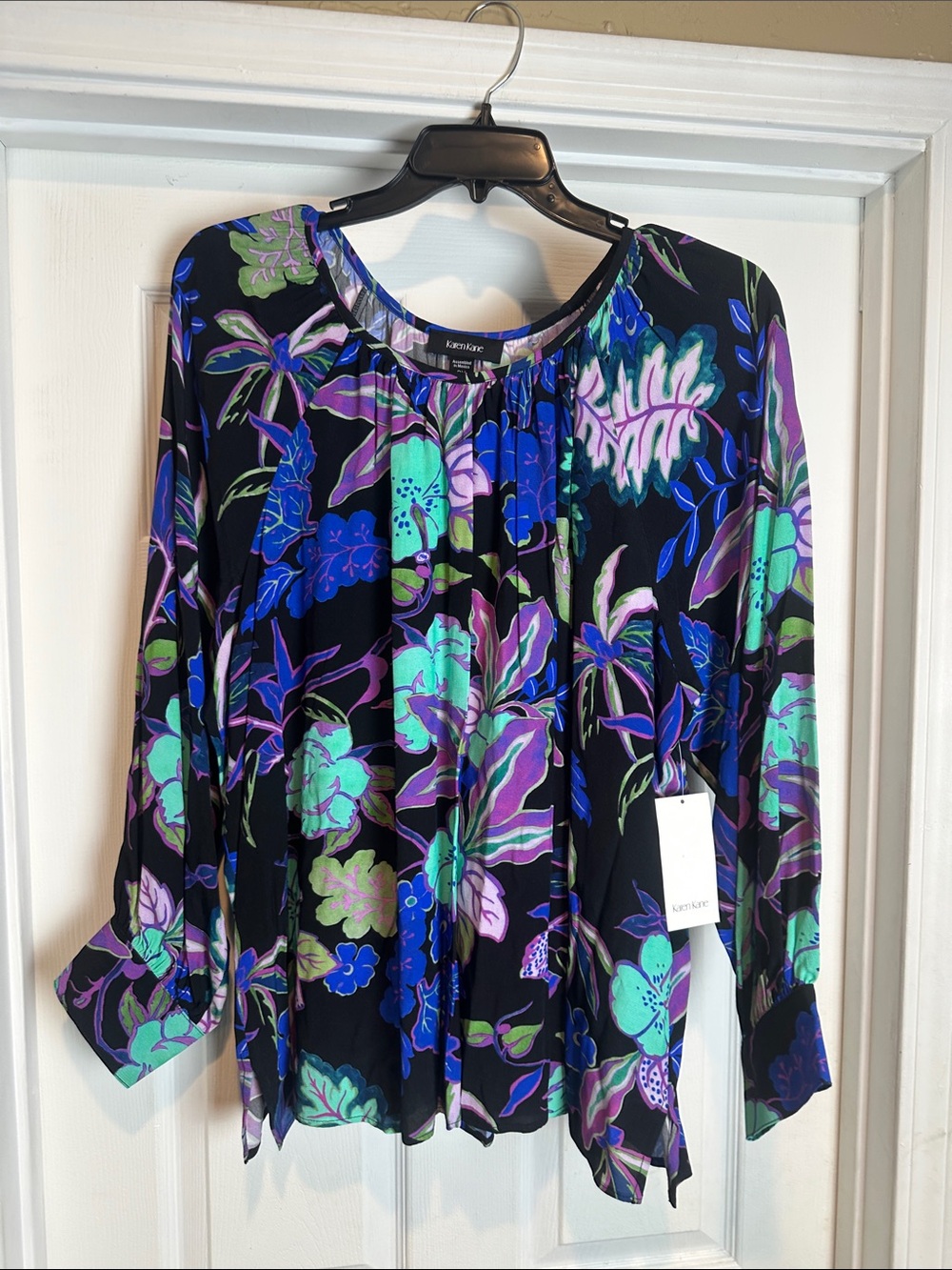 Karen Kane Crystal Girl Peasant Top Plus Size 3X NWT